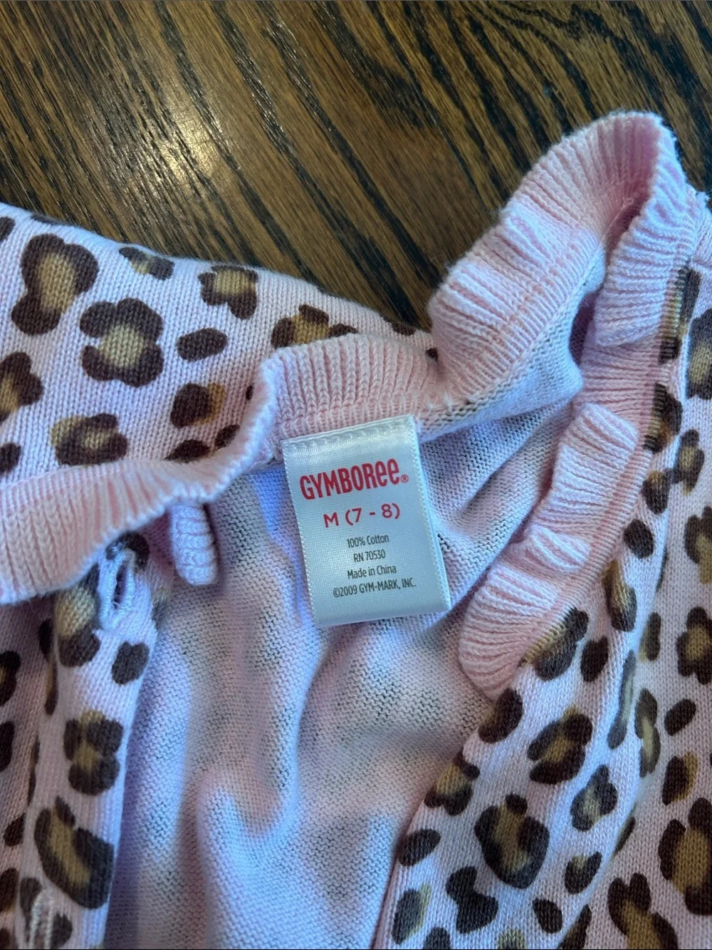 Gymboree Pink and Brown Leopard Print Cardigan